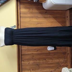 Basic house black long dress woman large